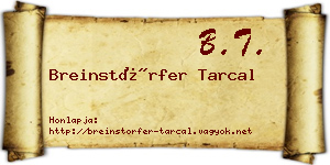 Breinstörfer Tarcal névjegykártya